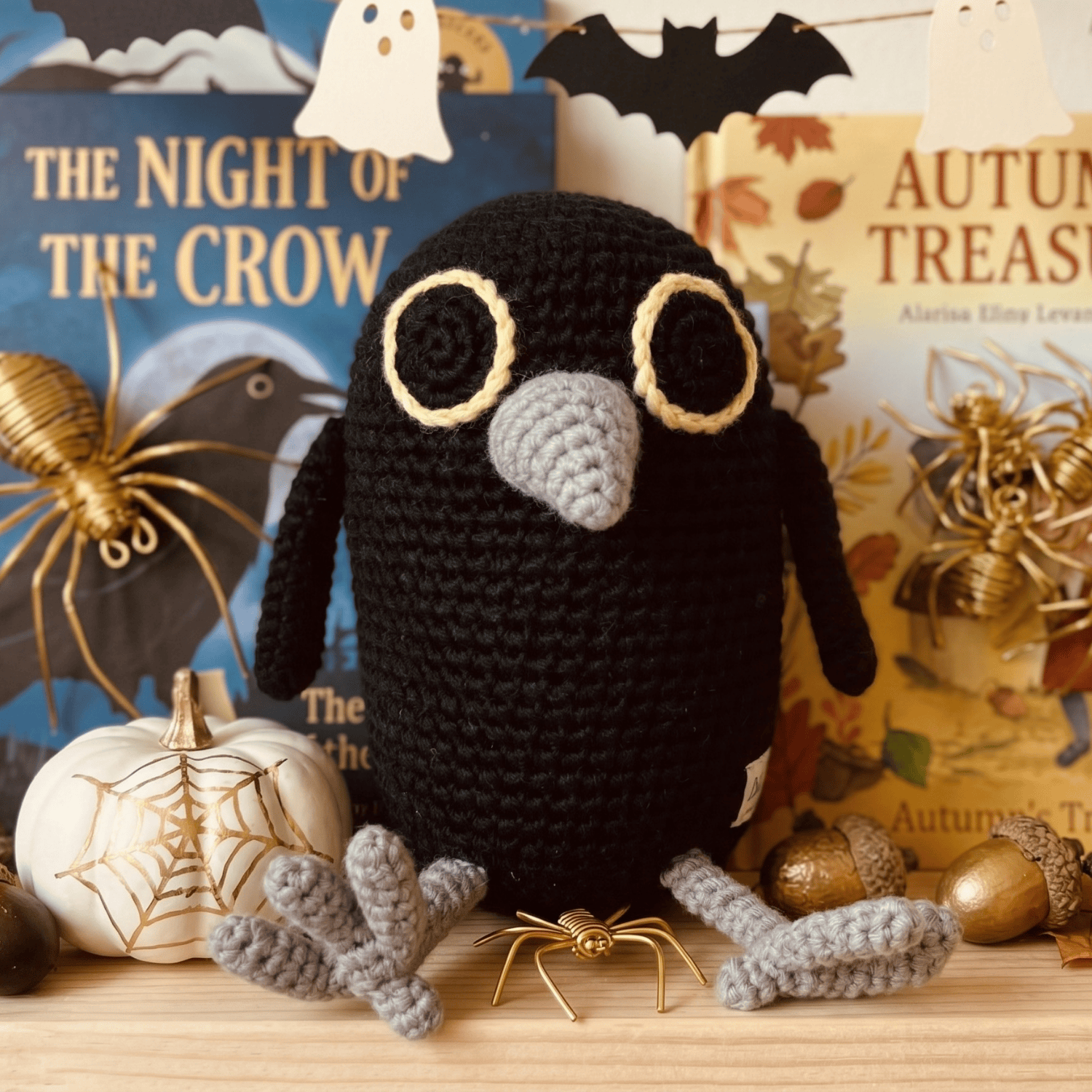bebemoss.com stuffed animal Aswadoo The Crow handmade by moms gifts with purpose