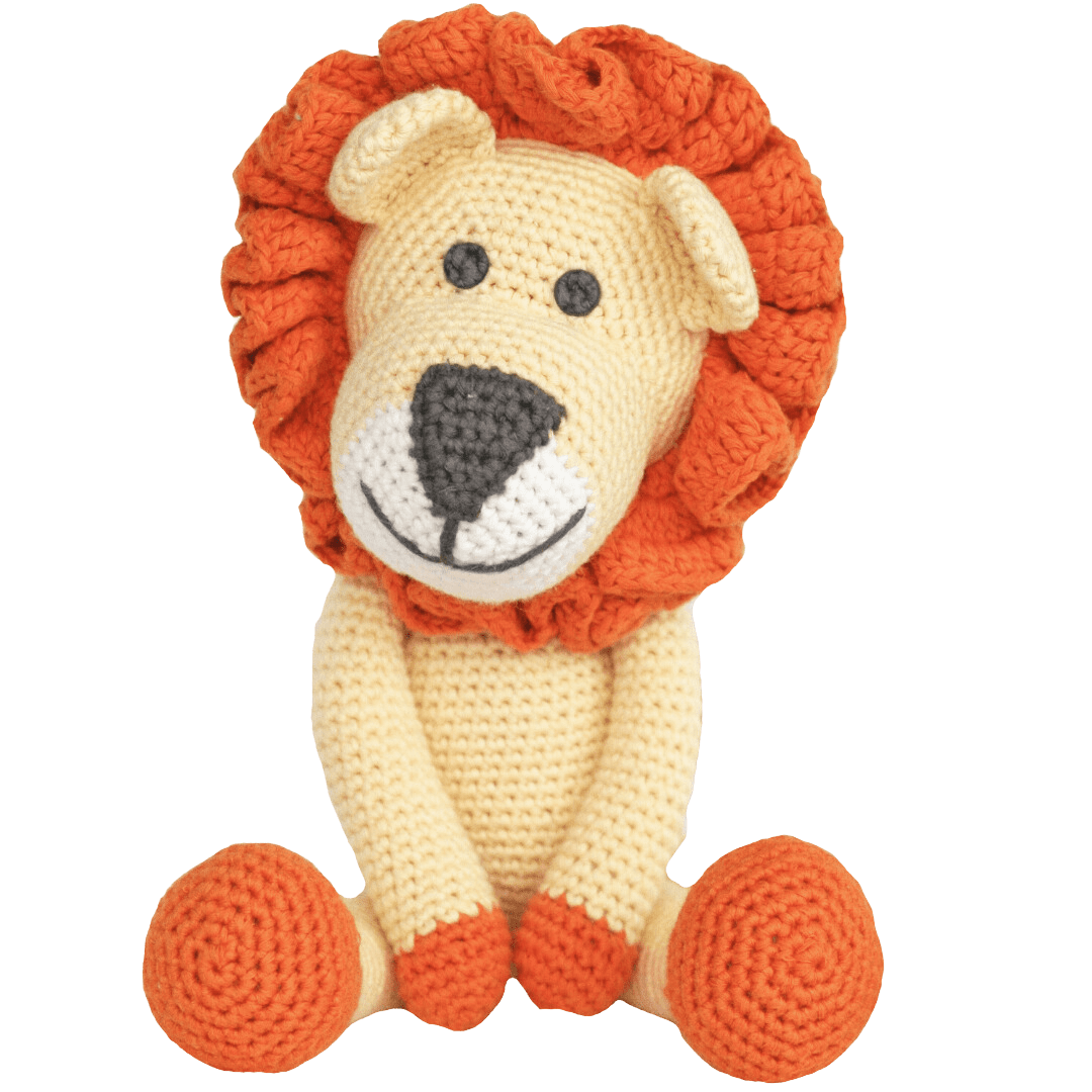 bebemoss.com toy Leo the lion handmade by moms  gifts with purpose