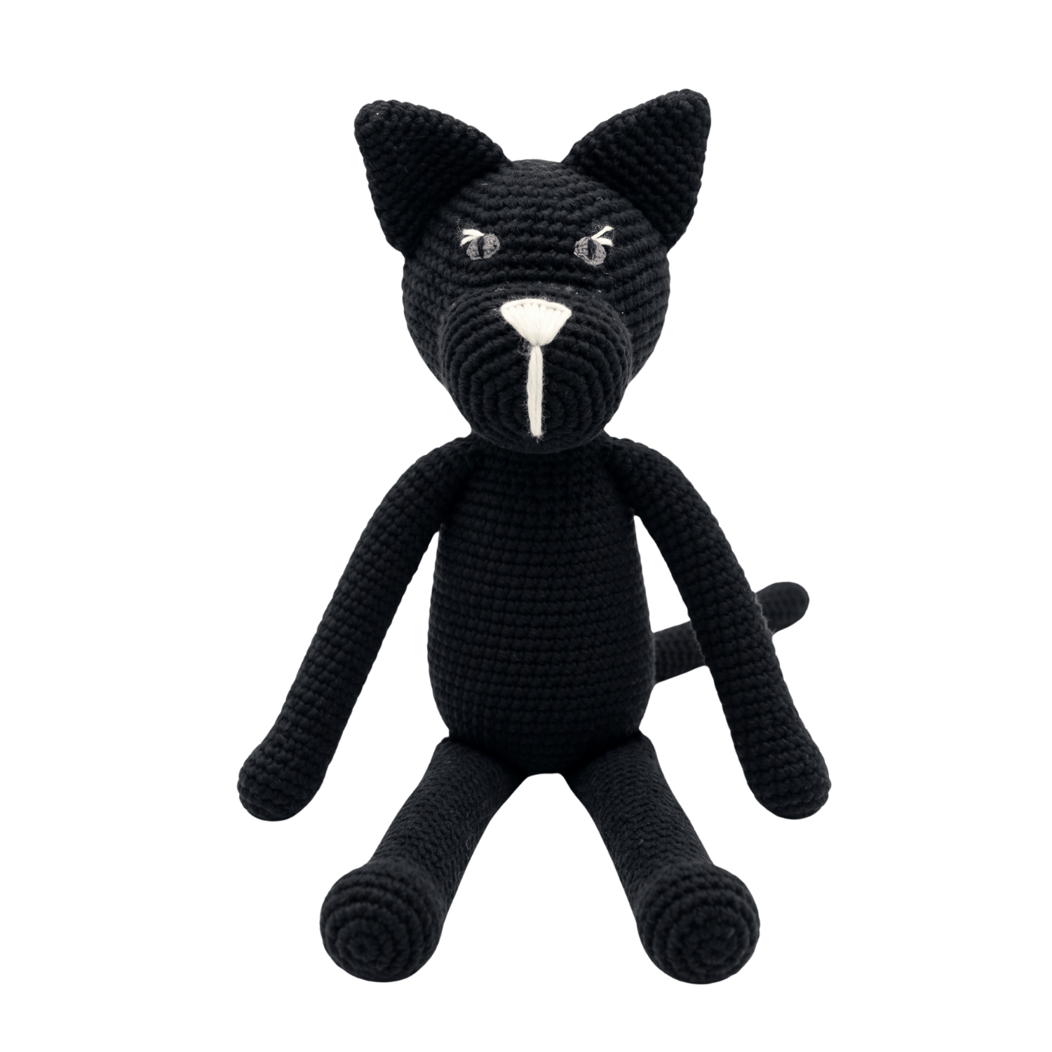 bebemoss.com stuffed animal Oliver the cat - black handmade by moms gifts with purpose