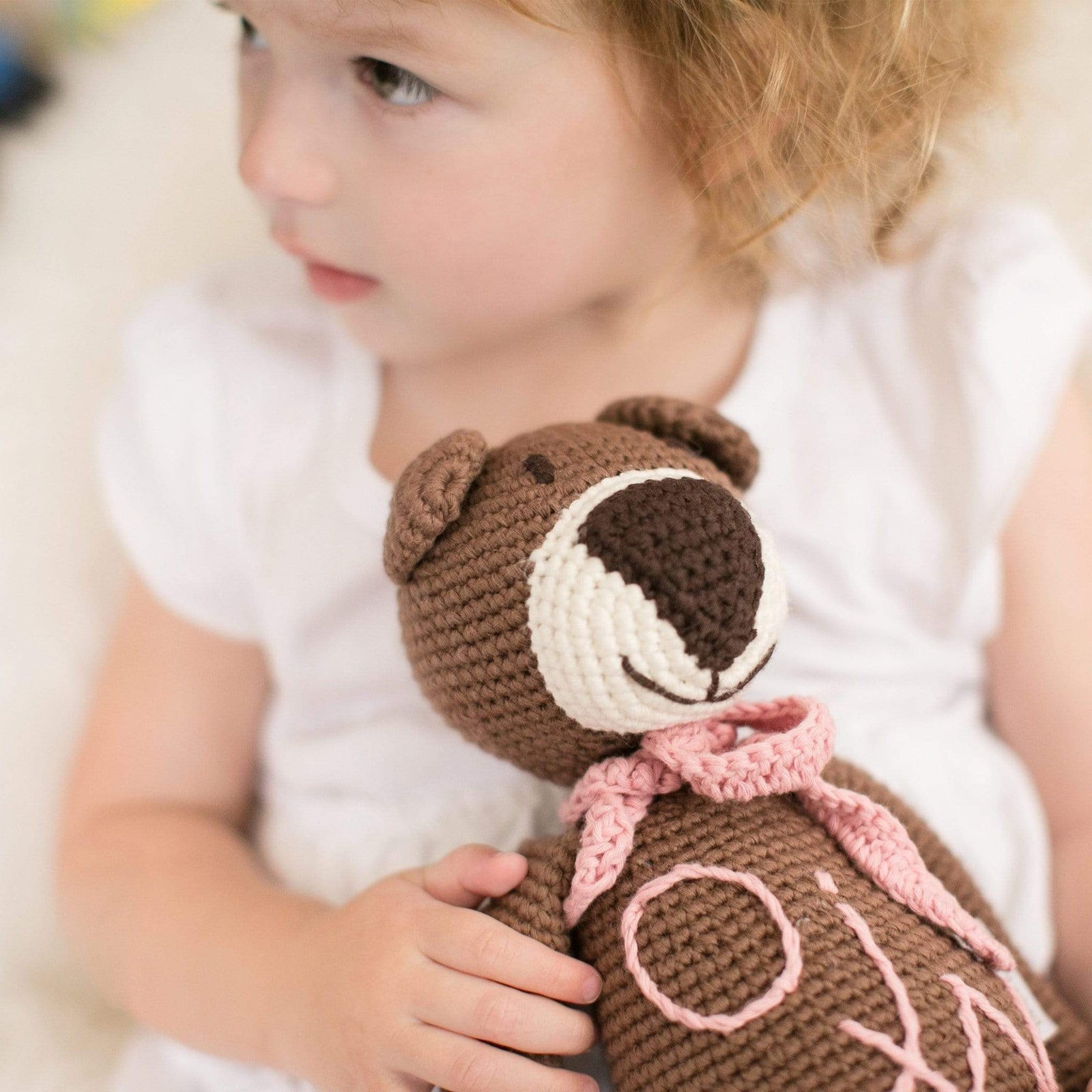 bebemoss.com stuffed animal Atty the bear - brown handmade by moms  gifts with purpose