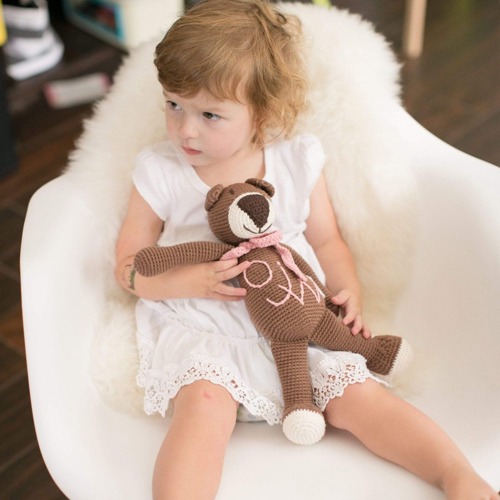 bebemoss.com stuffed animal Atty the bear - brown handmade by moms  gifts with purpose