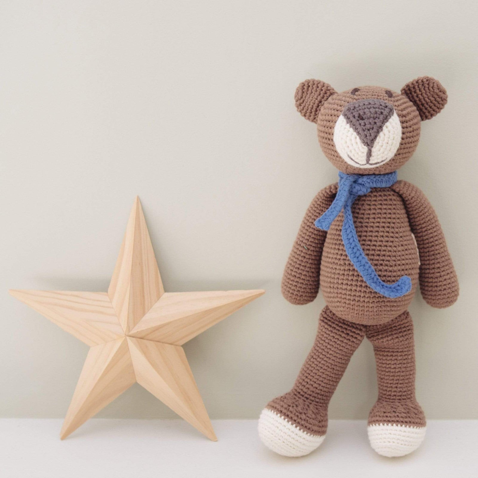 bebemoss.com stuffed animal Atty the bear - brown handmade by moms  gifts with purpose