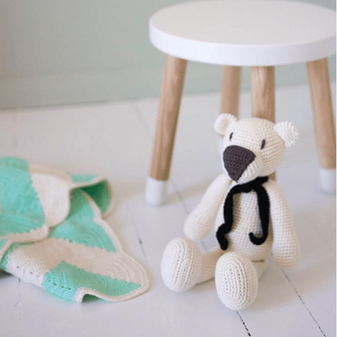 bebemoss.com stuffed animal Atty the bear - creme handmade by moms gifts with purpose
