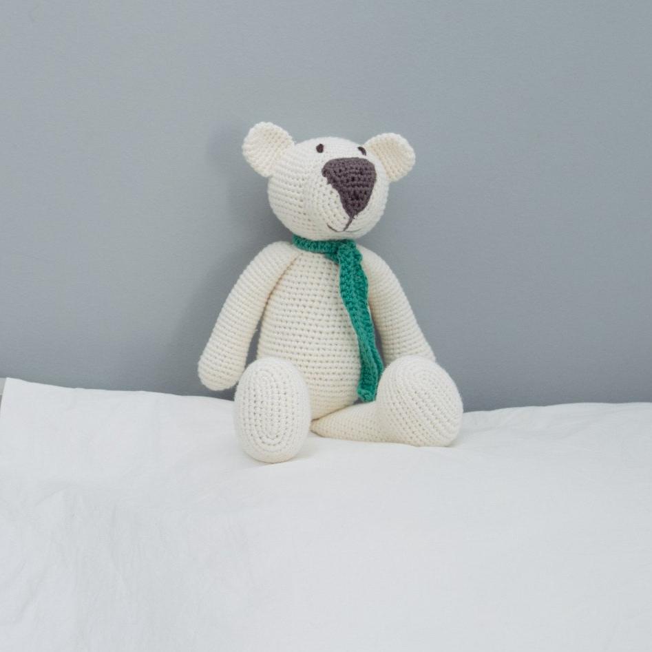 bebemoss.com stuffed animal Atty the bear - creme handmade by moms gifts with purpose