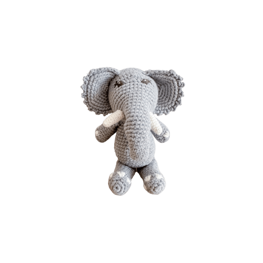 bebemoss.com stuffed animal Barry the elephant- mini handmade by moms  gifts with purpose