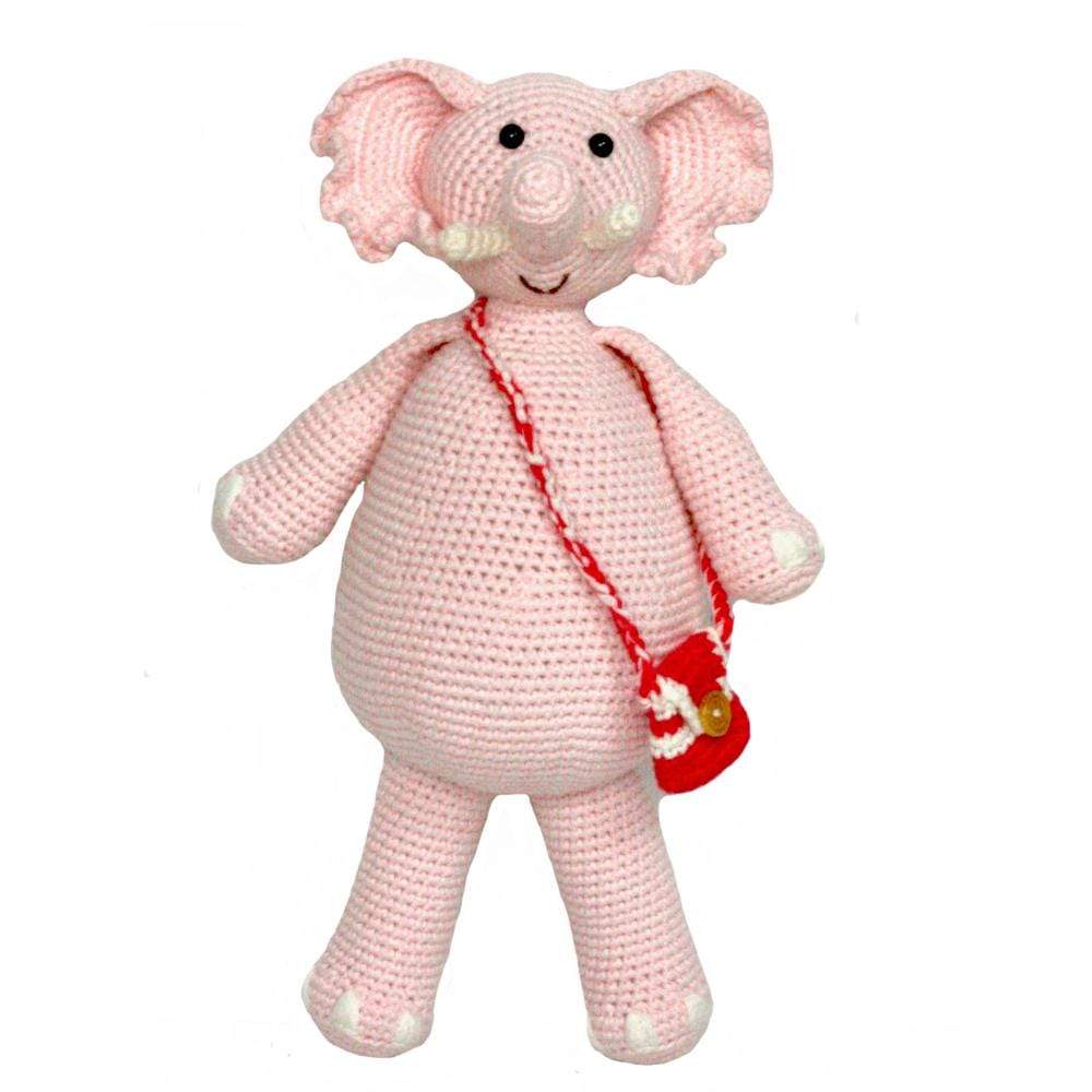 bebemoss.com stuffed animal Barry the elephant pink handmade by moms  gifts with purpose