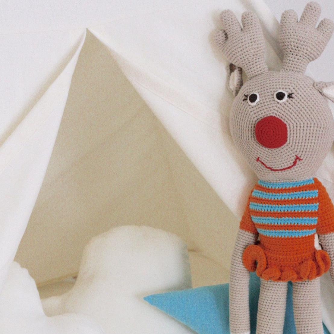 bebemoss.com toy Big friend reindeer handmade by moms  gifts with purpose