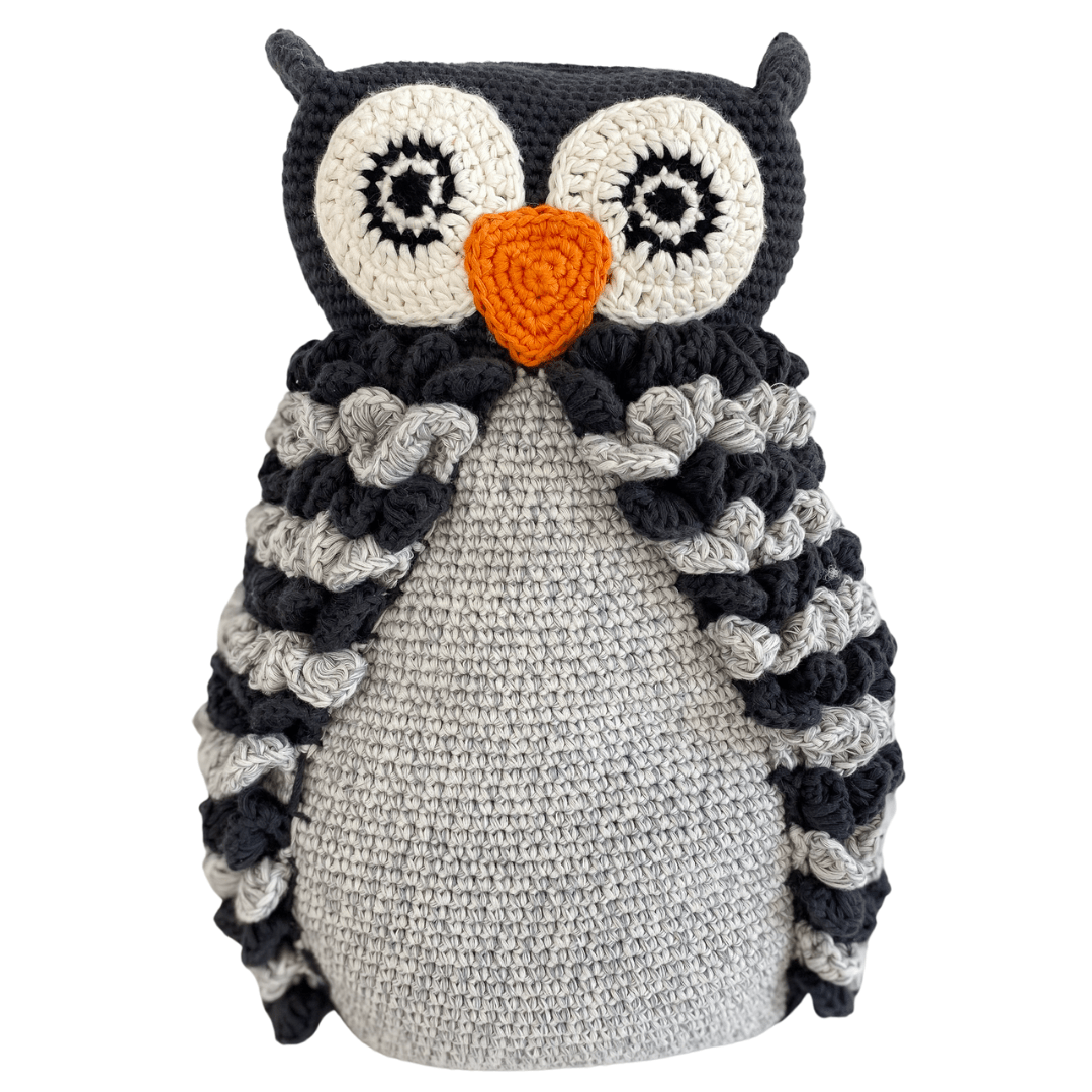 bebemoss.com Copy of Barney the owl - grey handmade by moms gifts with purpose