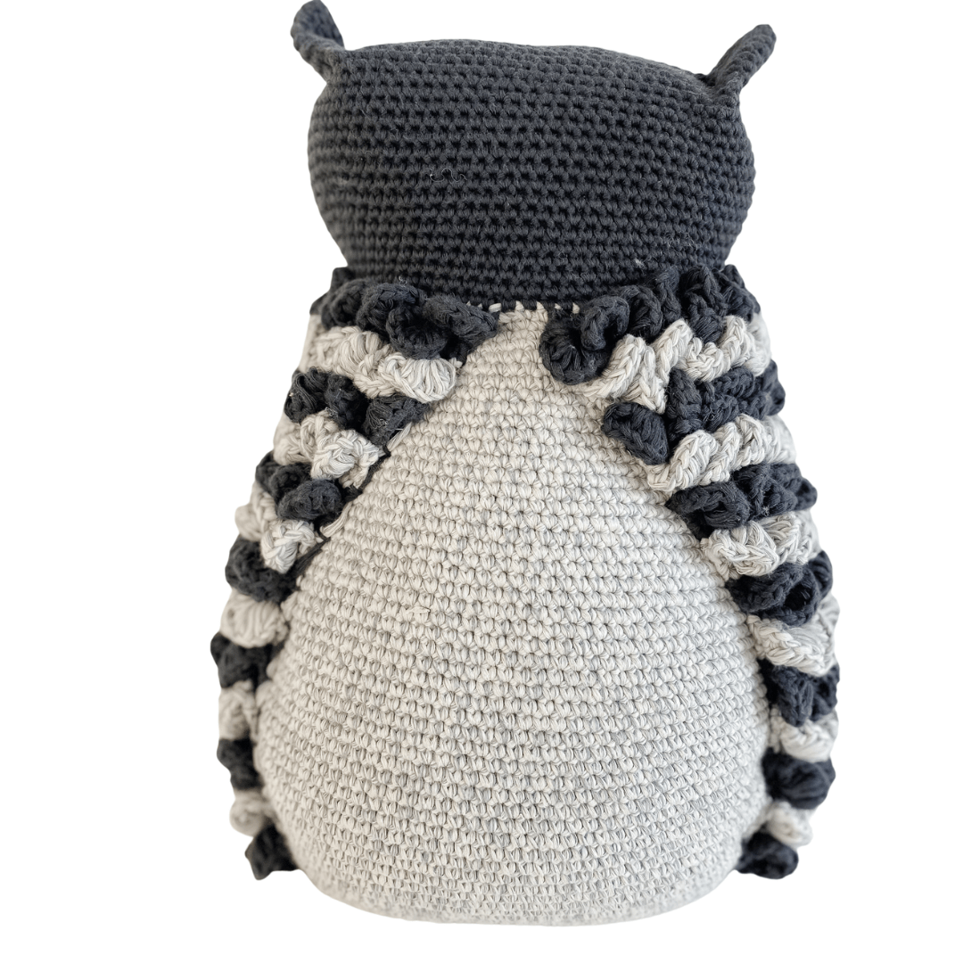 bebemoss.com Copy of Barney the owl - grey handmade by moms gifts with purpose