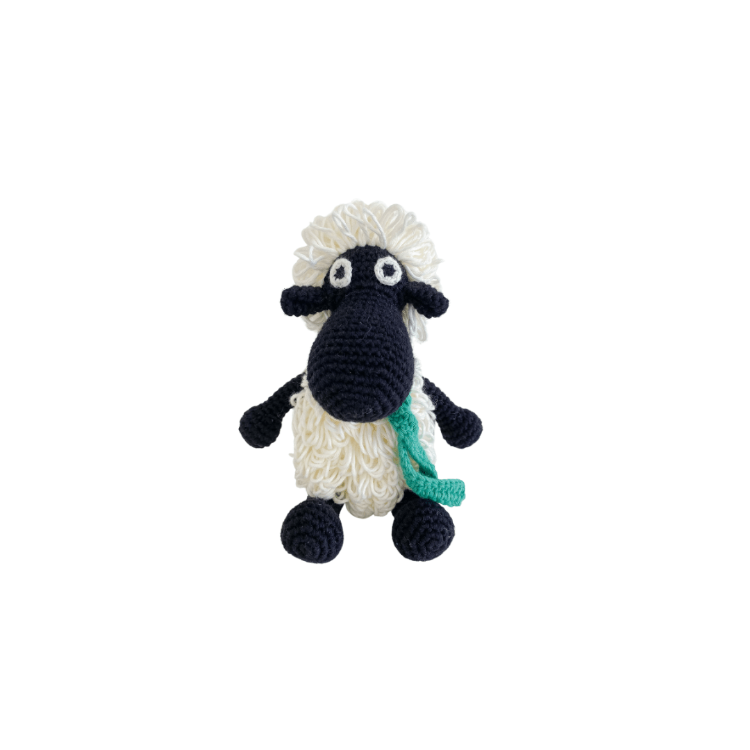 bebemoss.com stuffed animal Darla the Sheep - black mini handmade by moms  gifts with purpose