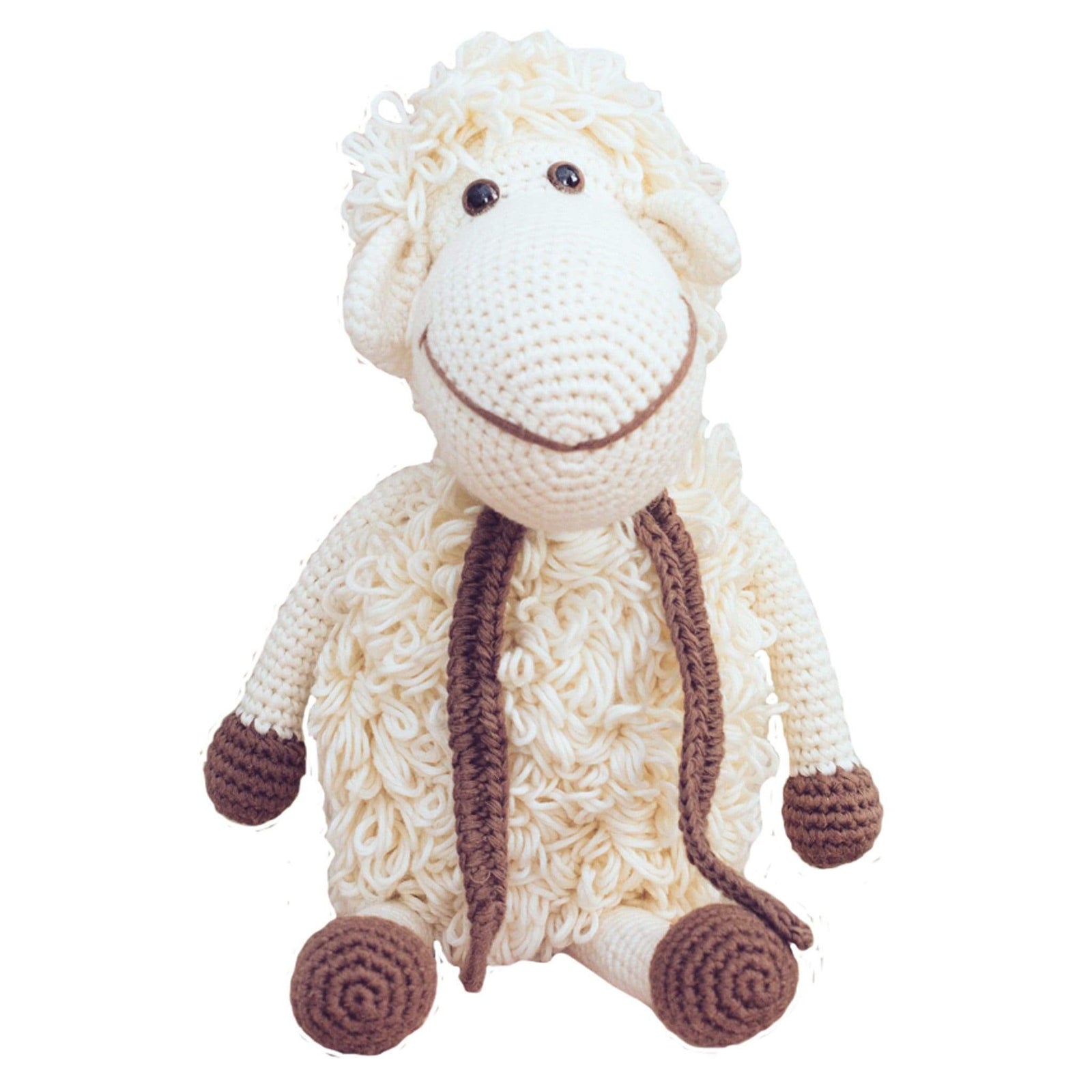 bebemoss.com stuffed animal Darla the sheep - white handmade by moms gifts with purpose