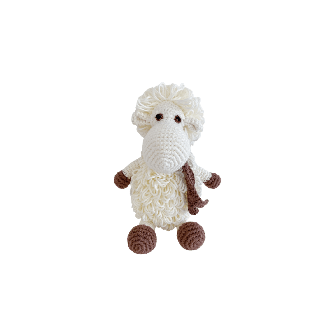bebemoss.com stuffed animal Darla the Sheep - white mini handmade by moms  gifts with purpose