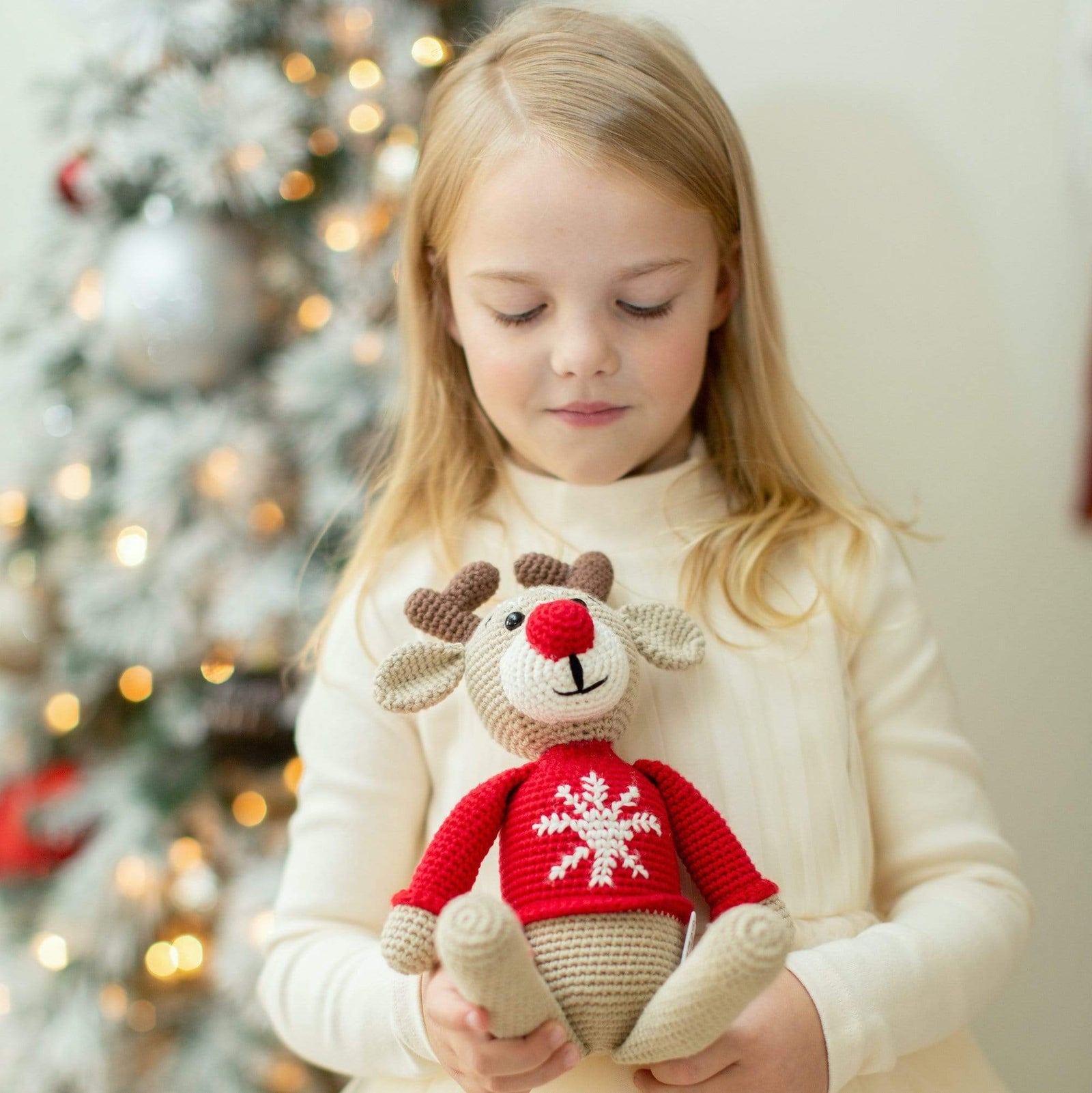 bebemoss.com toy Ruddy the reindeer handmade by moms gifts with purpose