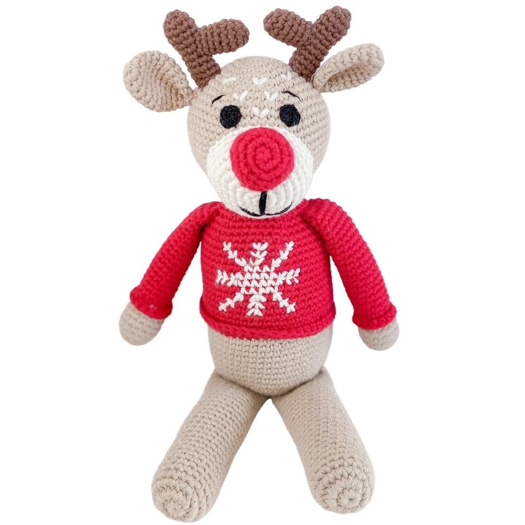 bebemoss.com toy Ruddy the reindeer handmade by moms gifts with purpose