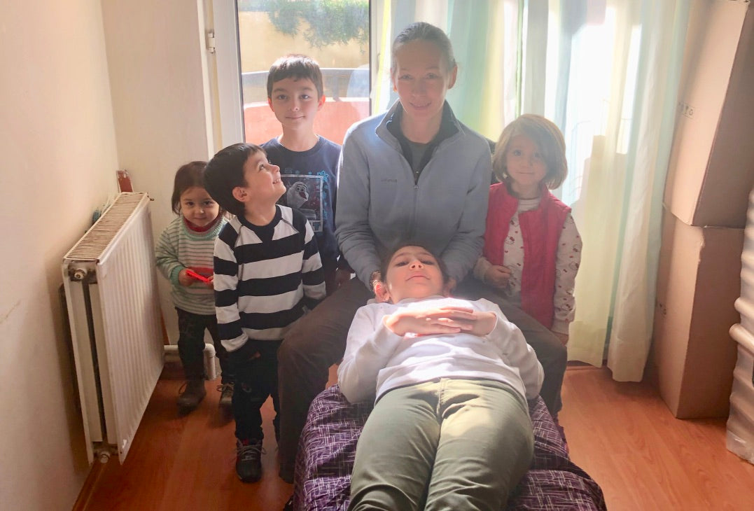 Our Knitting Moms and their kiddos get Chiropractic care