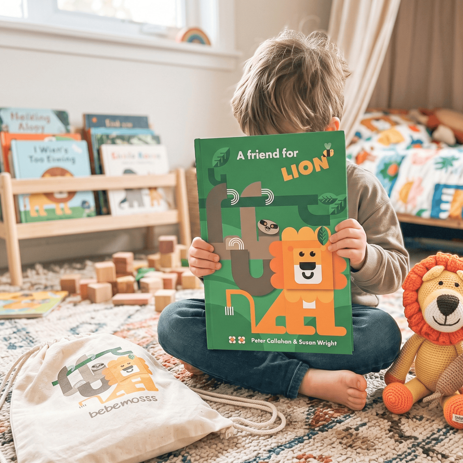 bebemoss.com A Friend for Lion — Deluxe Gift Set handmade by moms  gifts with purpose