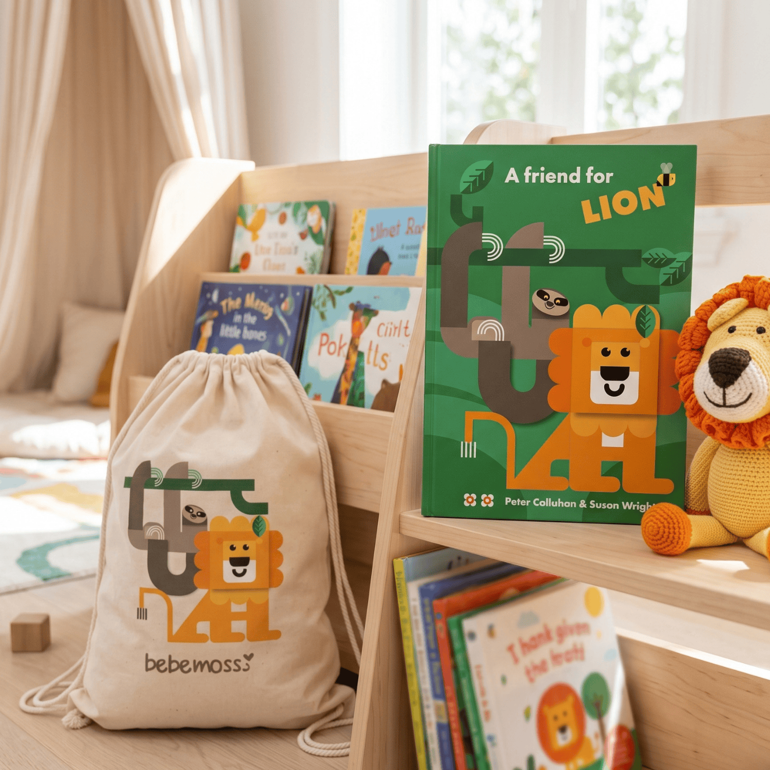 bebemoss.com A Friend for Lion — Deluxe Gift Set handmade by moms  gifts with purpose