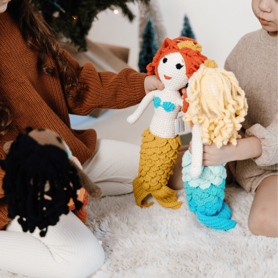 bebemoss.com doll Azalea the Mermaid handmade by moms  gifts with purpose