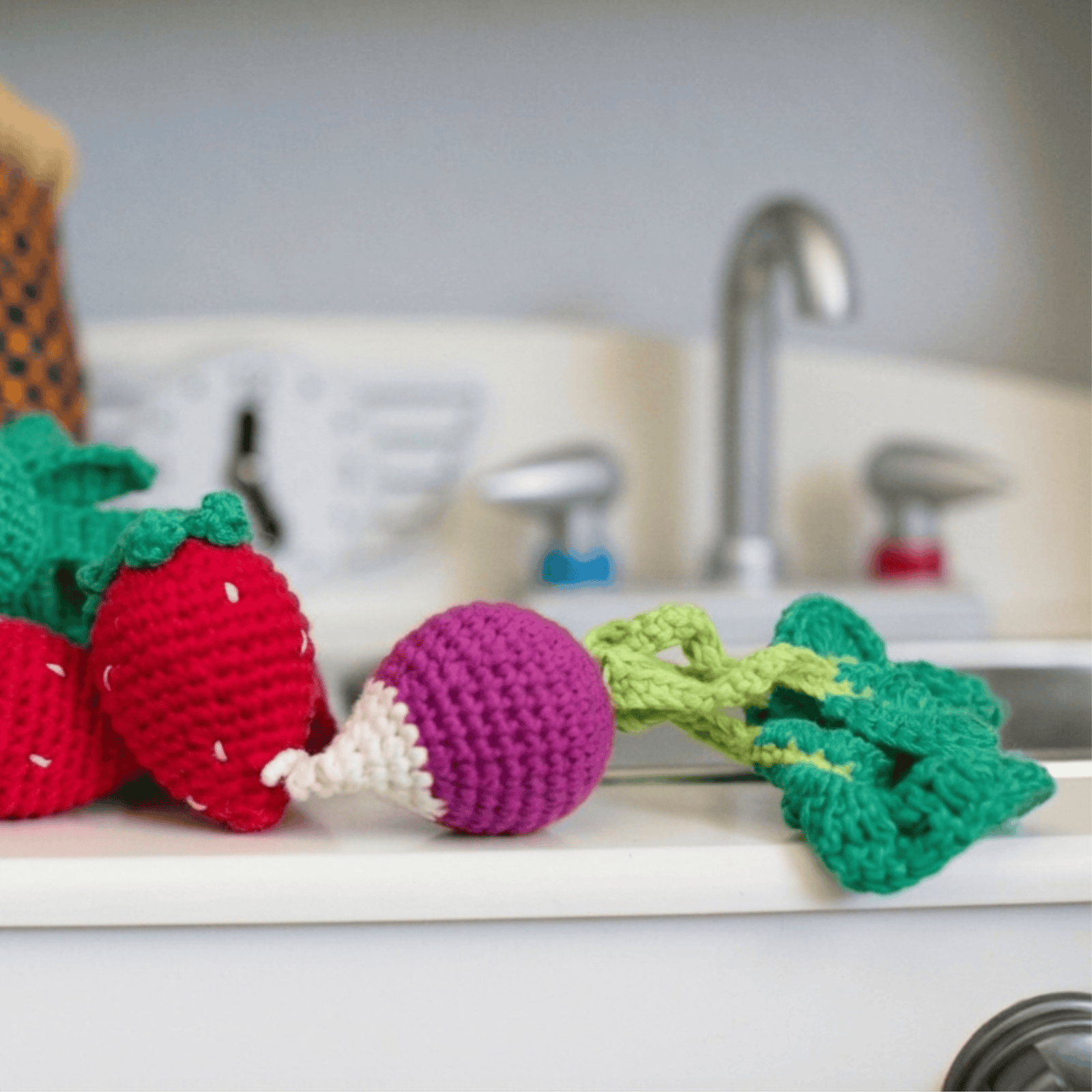 bebemoss.com Educational Toy Know Your Veggies – Organic Crochet Play Set handmade by moms  gifts with purpose