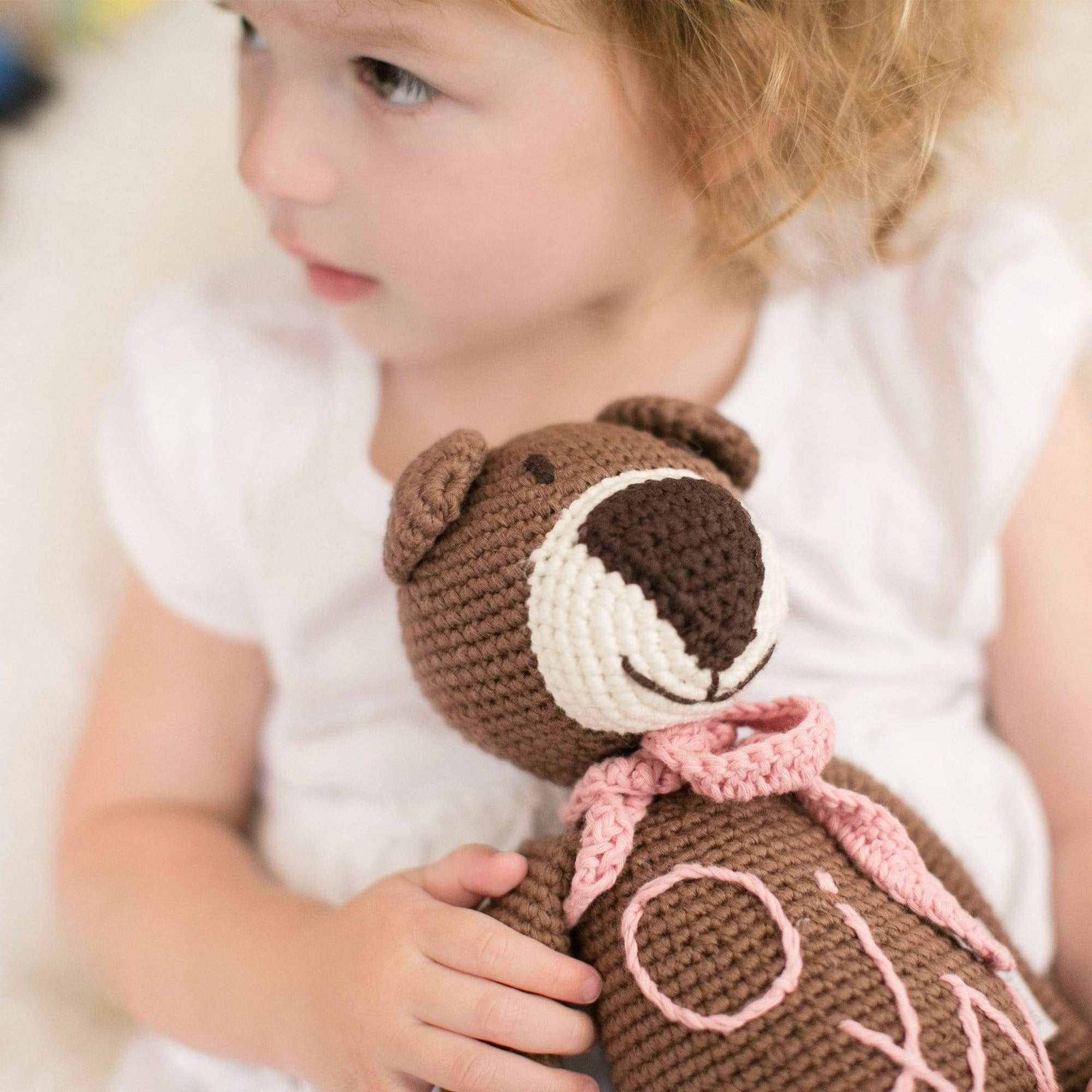 bebemoss.com stuffed animal Atty the bear - brown handmade by moms  gifts with purpose