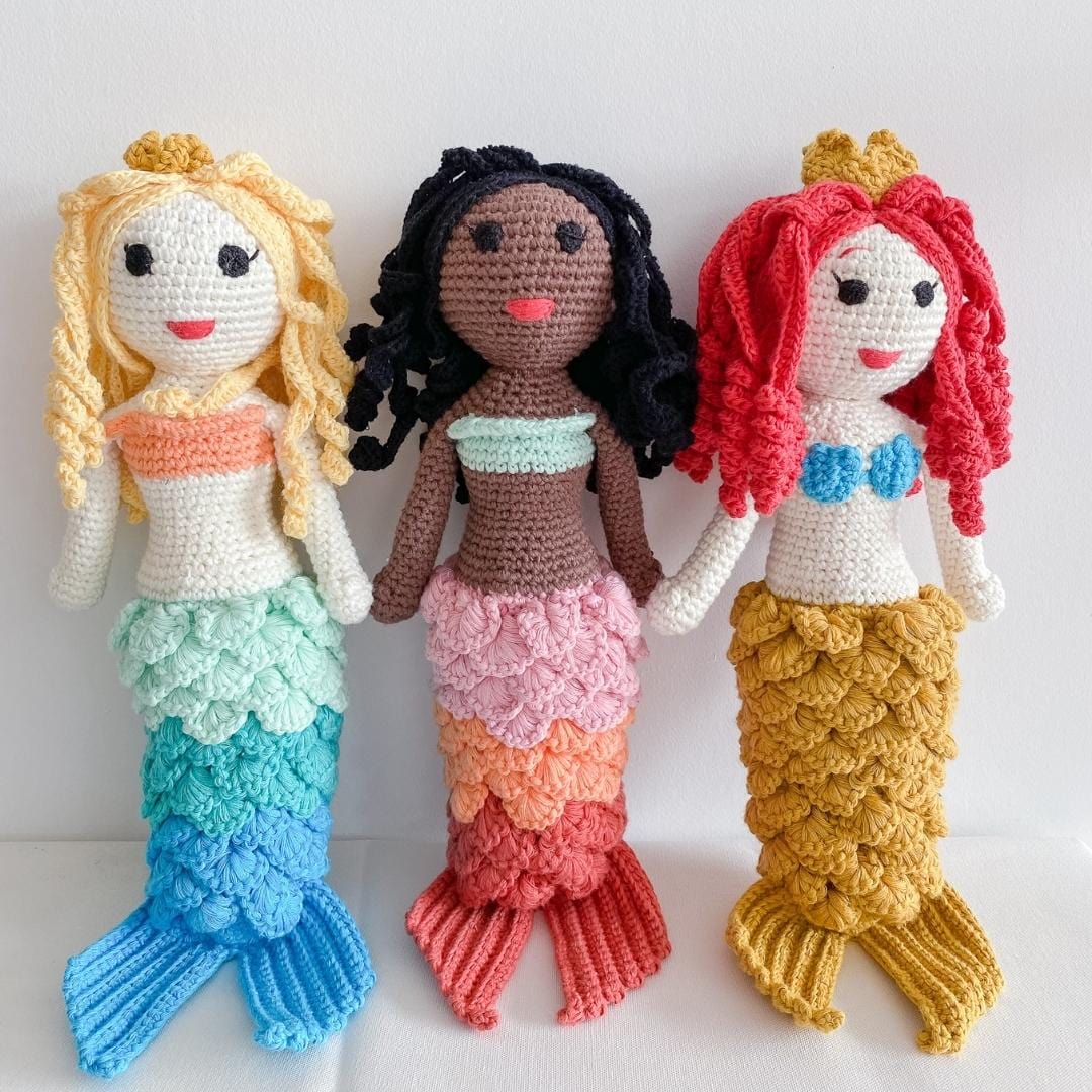 bebemoss.com stuffed animal Azalea the Mermaid- blonde handmade by moms  gifts with purpose