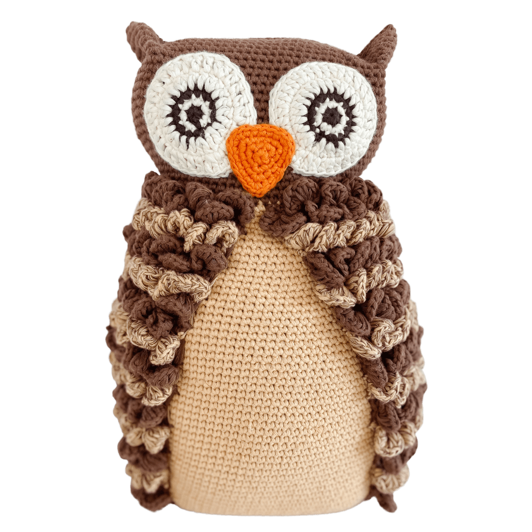 bebemoss.com Barney the owl - brown handmade by moms  gifts with purpose