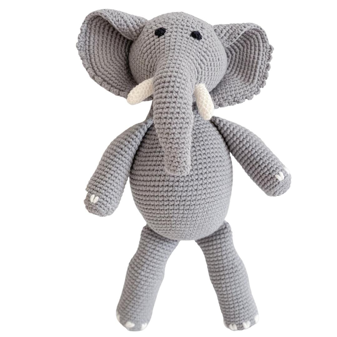 bebemoss.com stuffed animal Barry the elephant handmade by moms  gifts with purpose