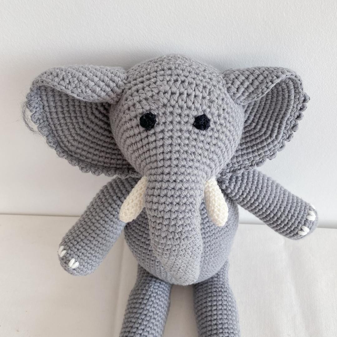 bebemoss.com stuffed animal Barry the elephant handmade by moms  gifts with purpose