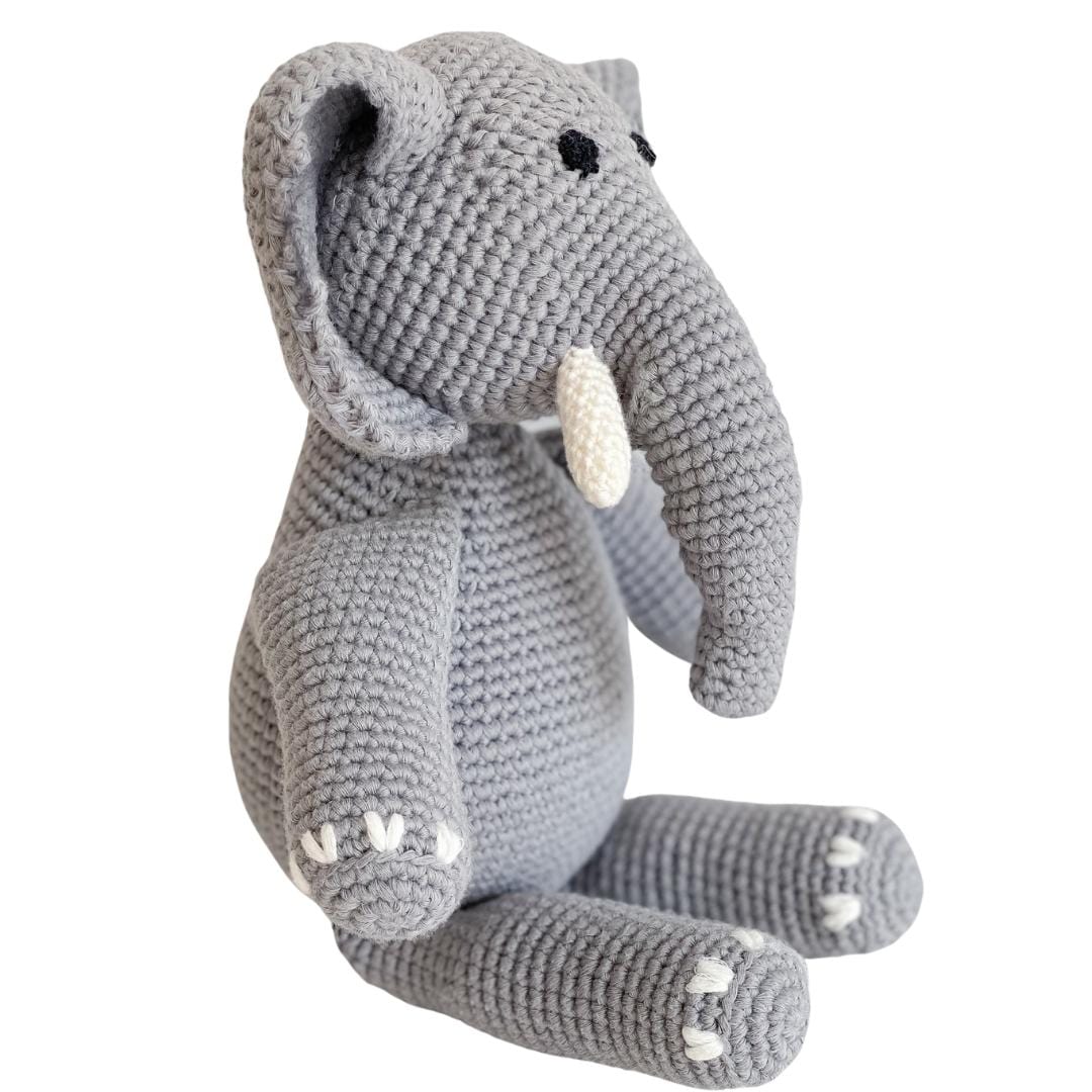 bebemoss.com stuffed animal Barry the elephant handmade by moms  gifts with purpose