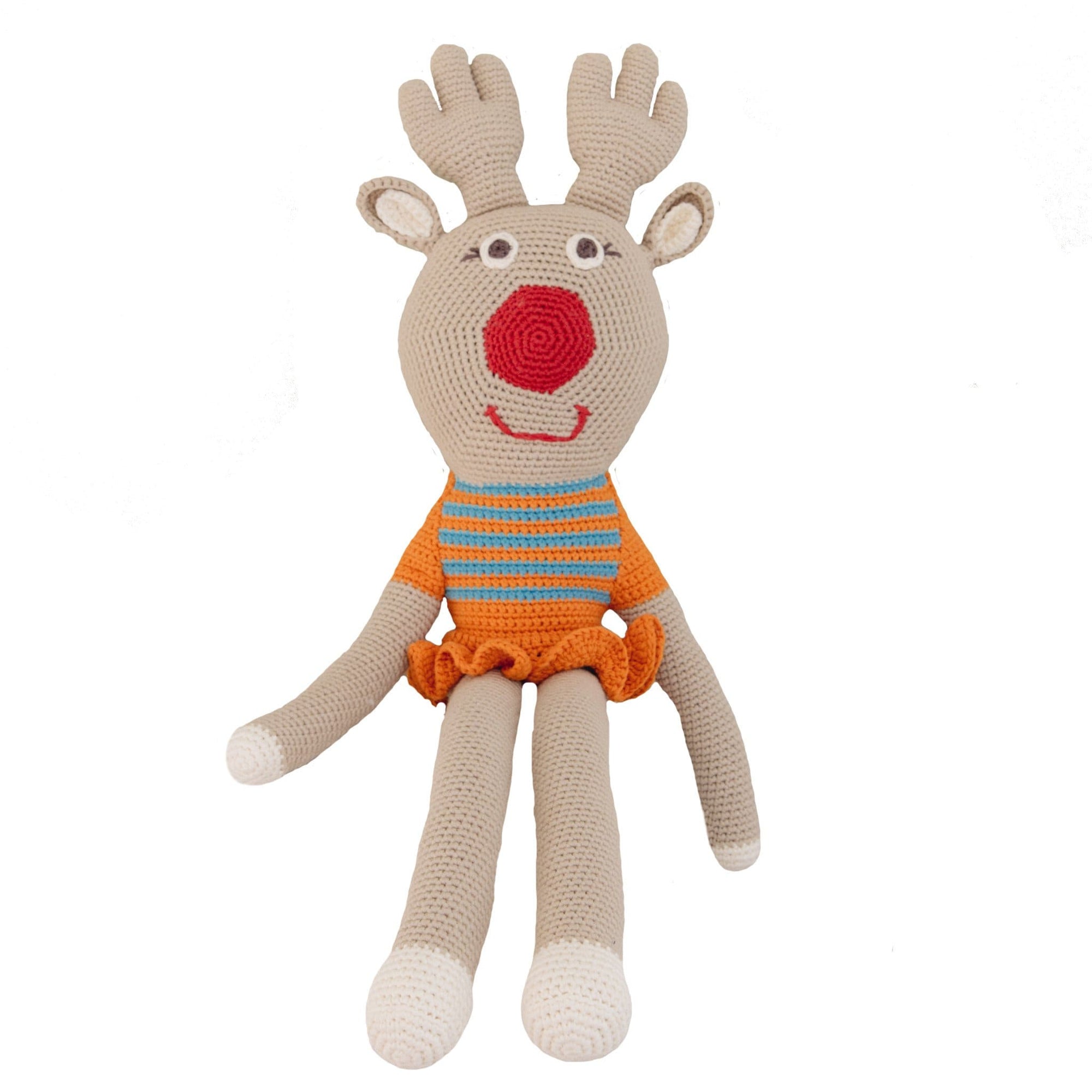 bebemoss.com toy Big friend reindeer handmade by moms  gifts with purpose