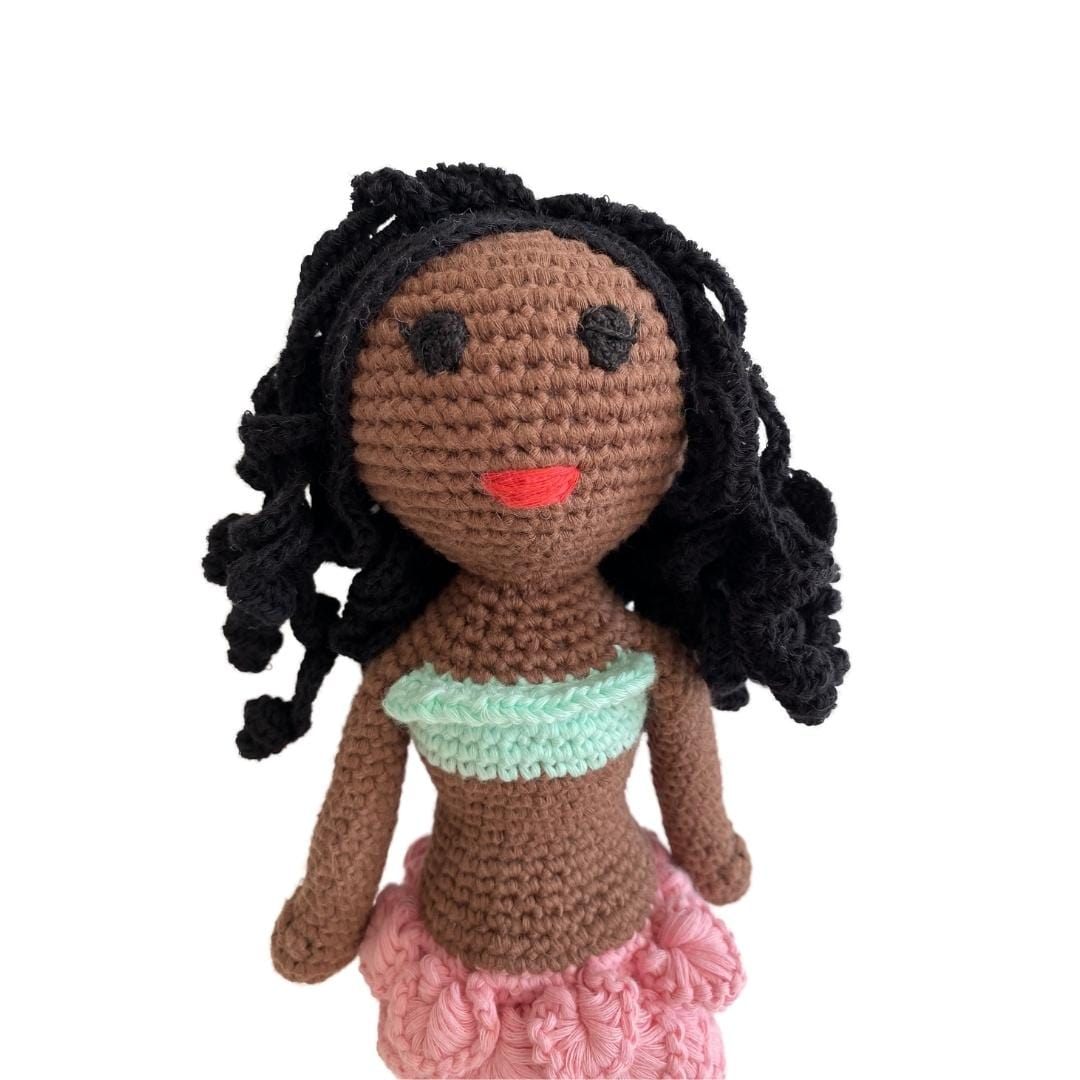 bebemoss.com stuffed animal Copy of Azalea the Mermaid- brown handmade by moms  gifts with purpose