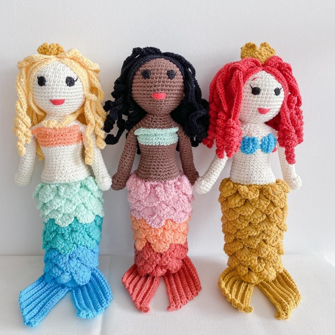 bebemoss.com stuffed animal Copy of Azalea the Mermaid- brown handmade by moms  gifts with purpose