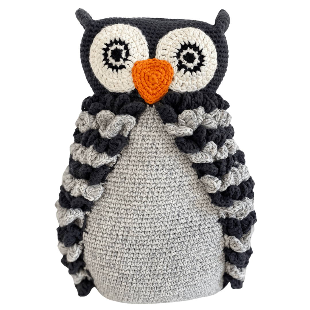 bebemoss.com Copy of Barney the owl - grey handmade by moms  gifts with purpose