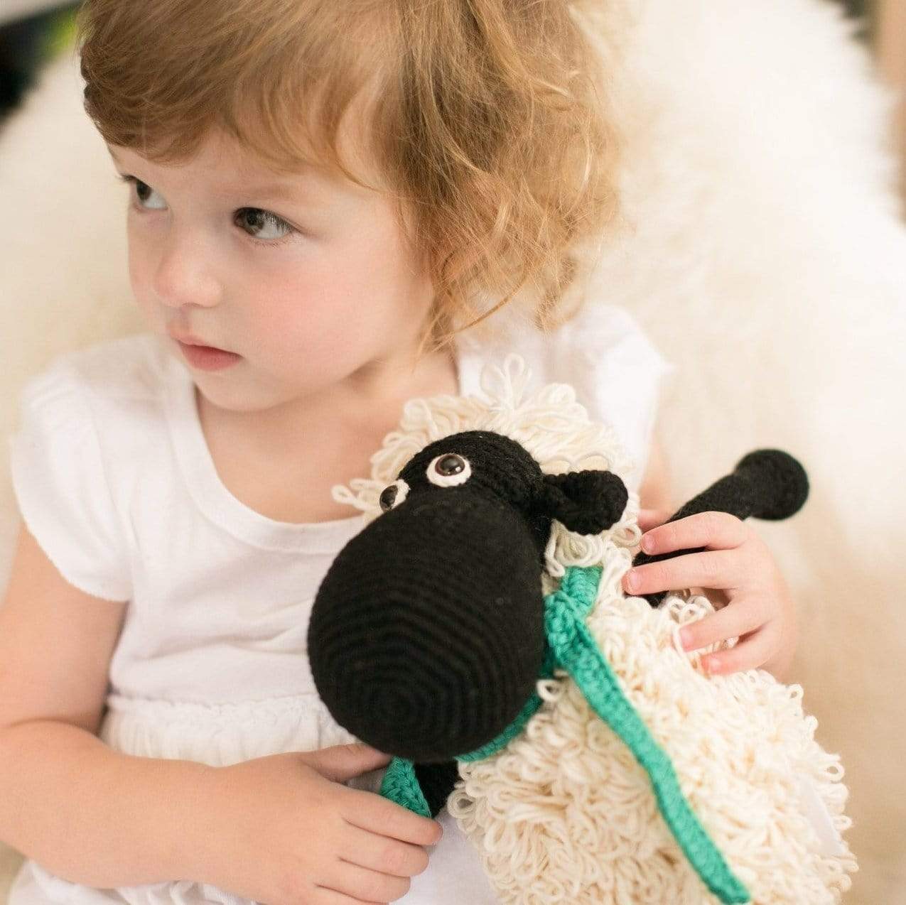 bebemoss.com stuffed animal Darla the sheep - black handmade by moms  gifts with purpose