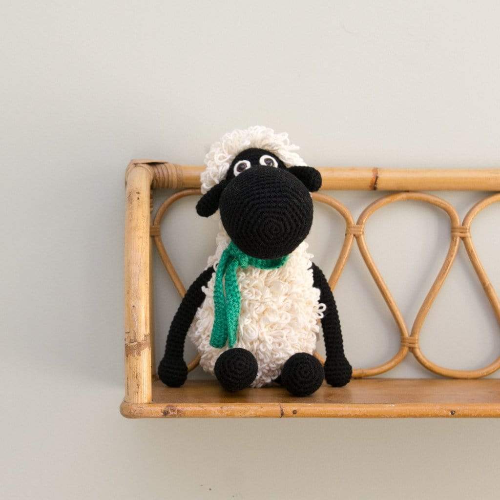 bebemoss.com stuffed animal Darla the sheep - black handmade by moms  gifts with purpose