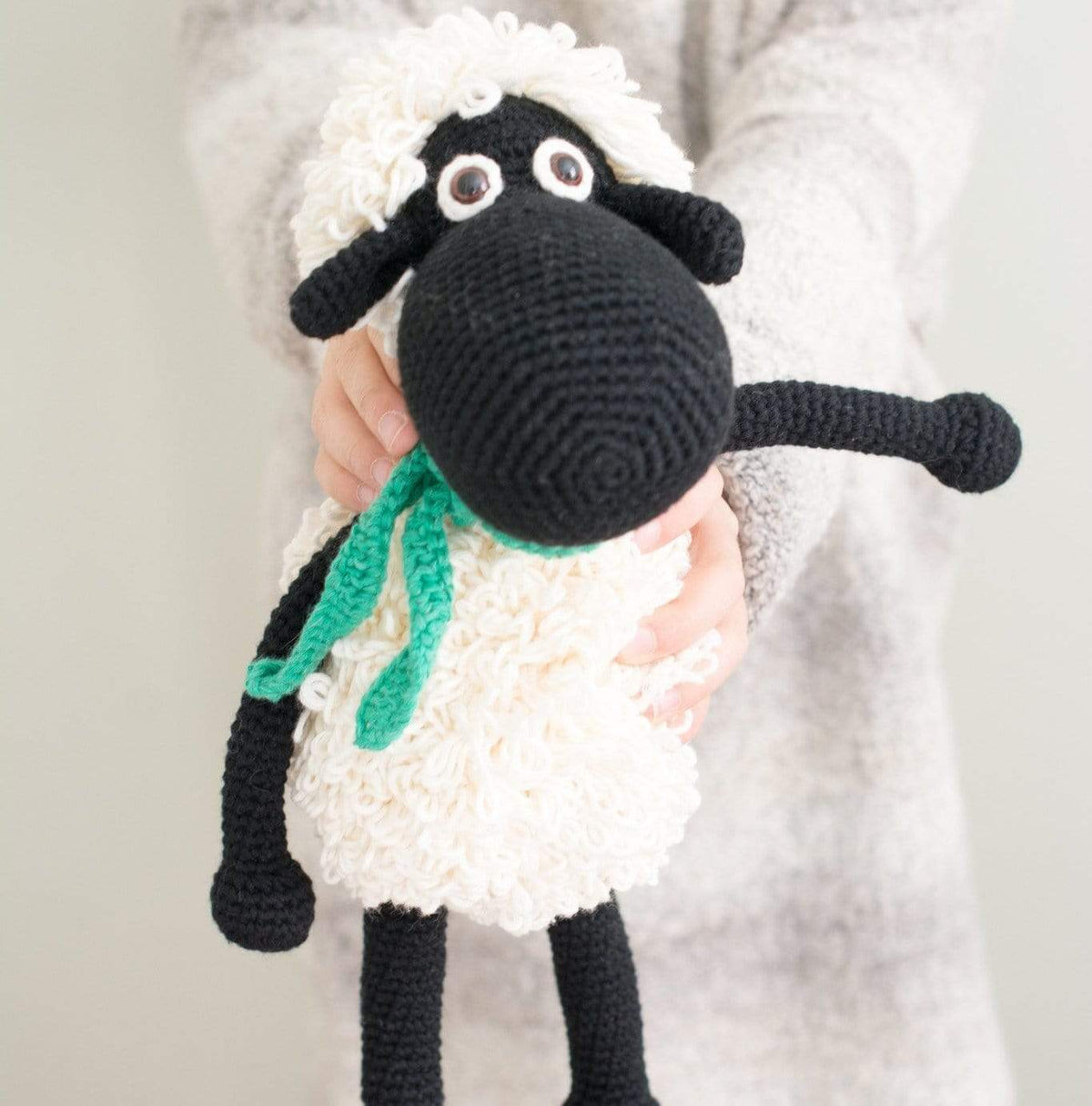 bebemoss.com stuffed animal Darla the sheep - black handmade by moms  gifts with purpose