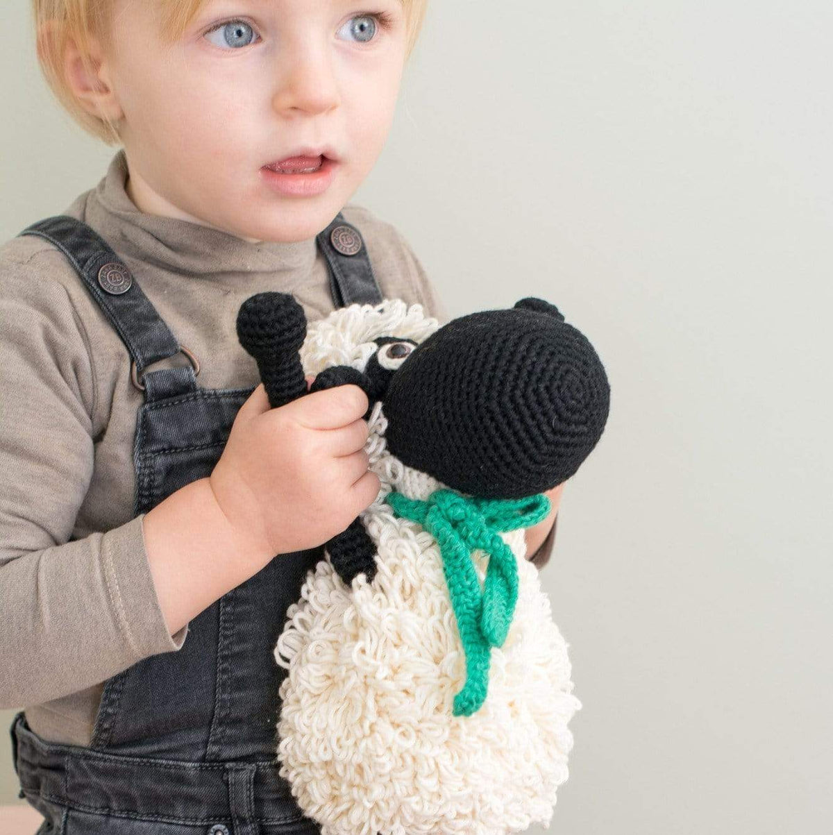 bebemoss.com stuffed animal Darla the sheep - black handmade by moms  gifts with purpose