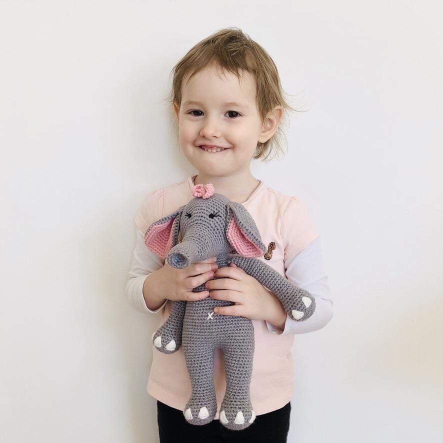 bebemoss.com craft kit Elephant Crochet Kit handmade by moms  gifts with purpose