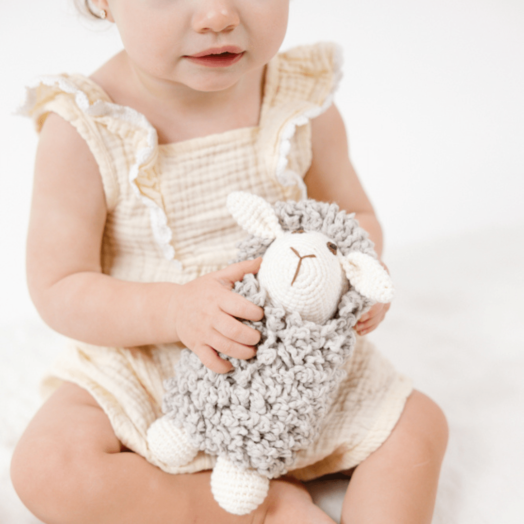 bebemoss.com Farawee the Sheep grey handmade by moms  gifts with purpose