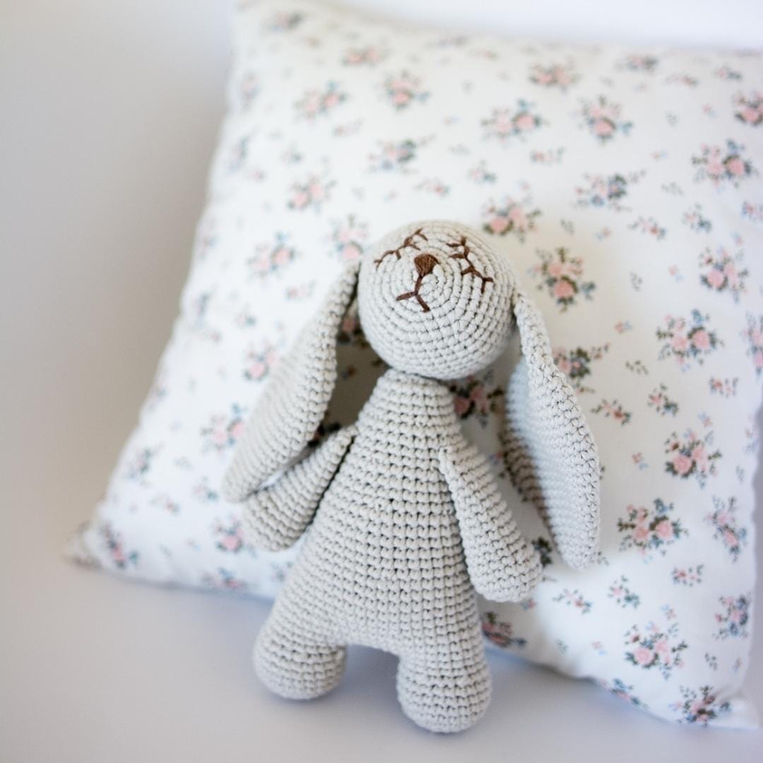 bebemoss.com stuffed animal Ginger the sleepy bunny handmade by moms  gifts with purpose