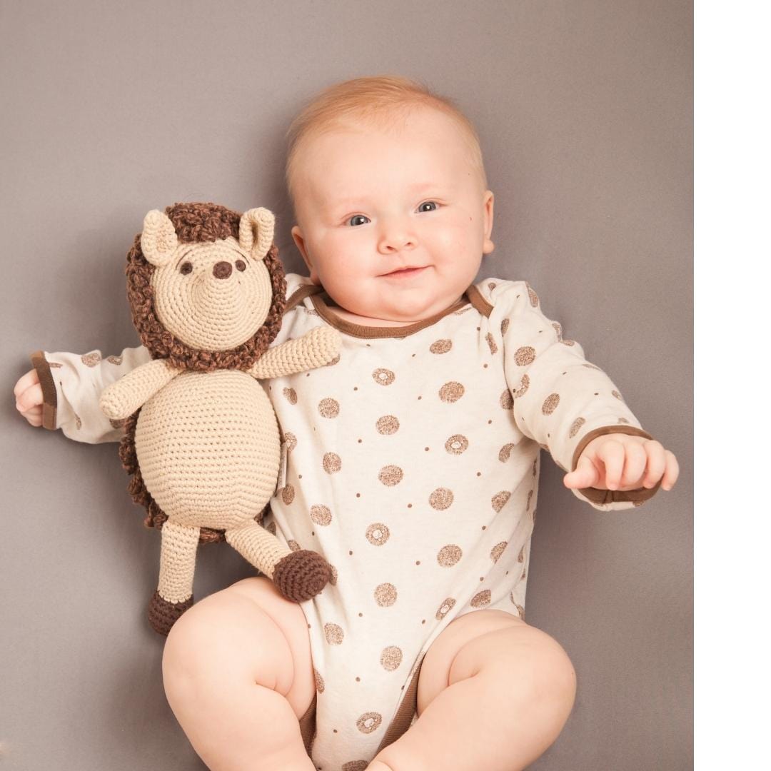 bebemoss.com toy Hubert the hedgehog handmade by moms  gifts with purpose