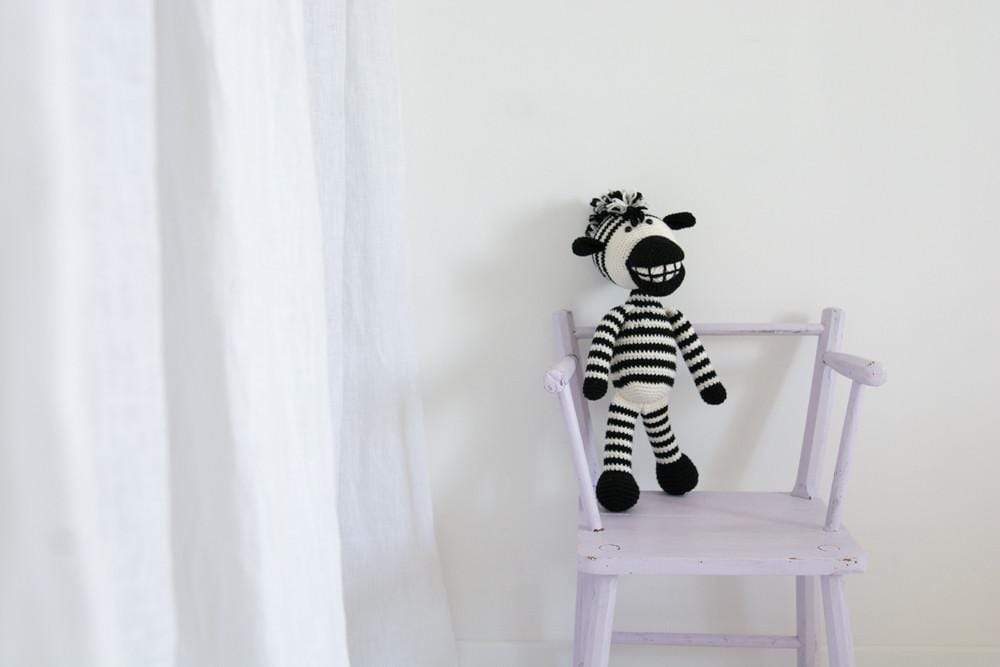 bebemoss.com stuffed animal Lebo the zebra handmade by moms  gifts with purpose