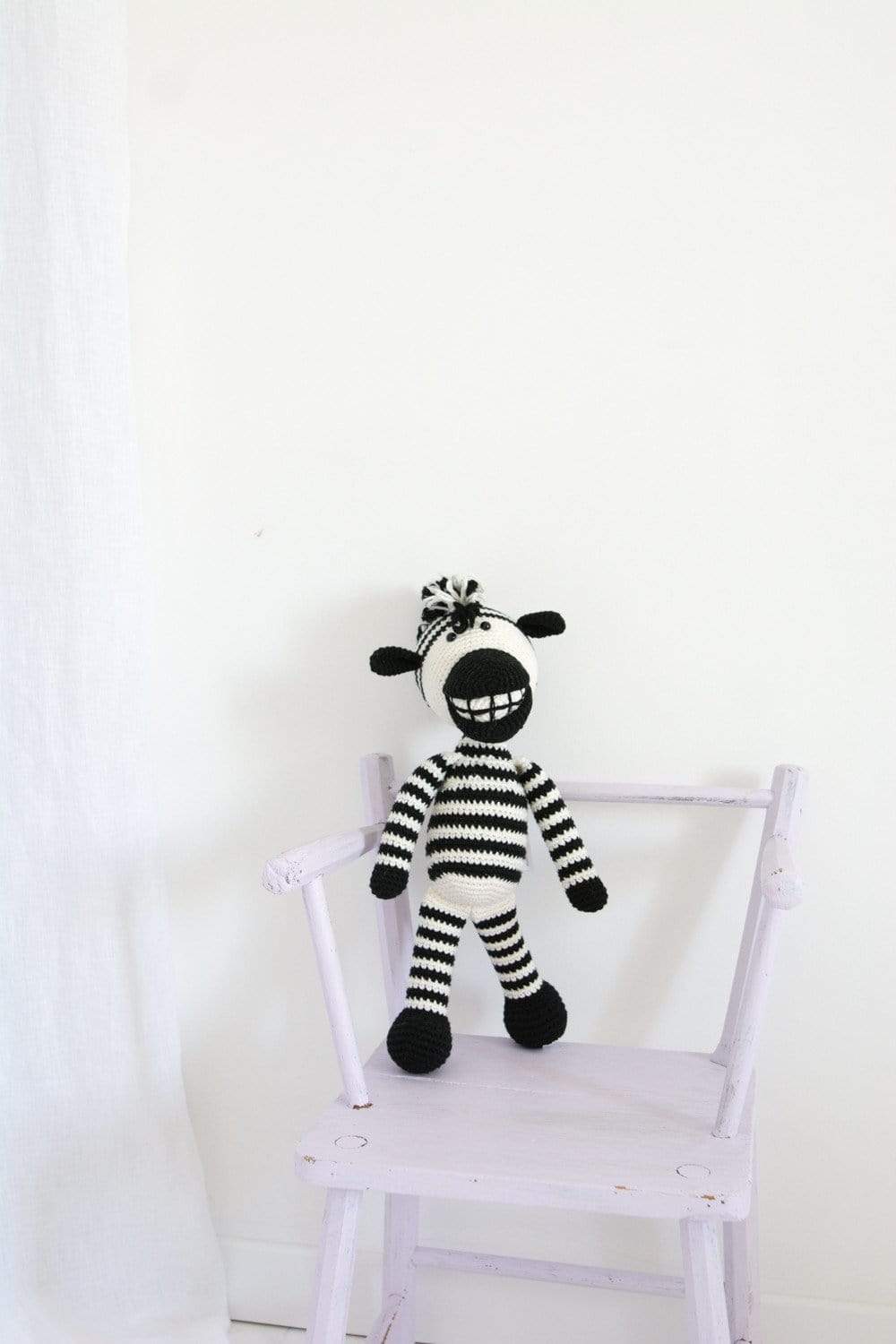 bebemoss.com stuffed animal Lebo the zebra handmade by moms  gifts with purpose