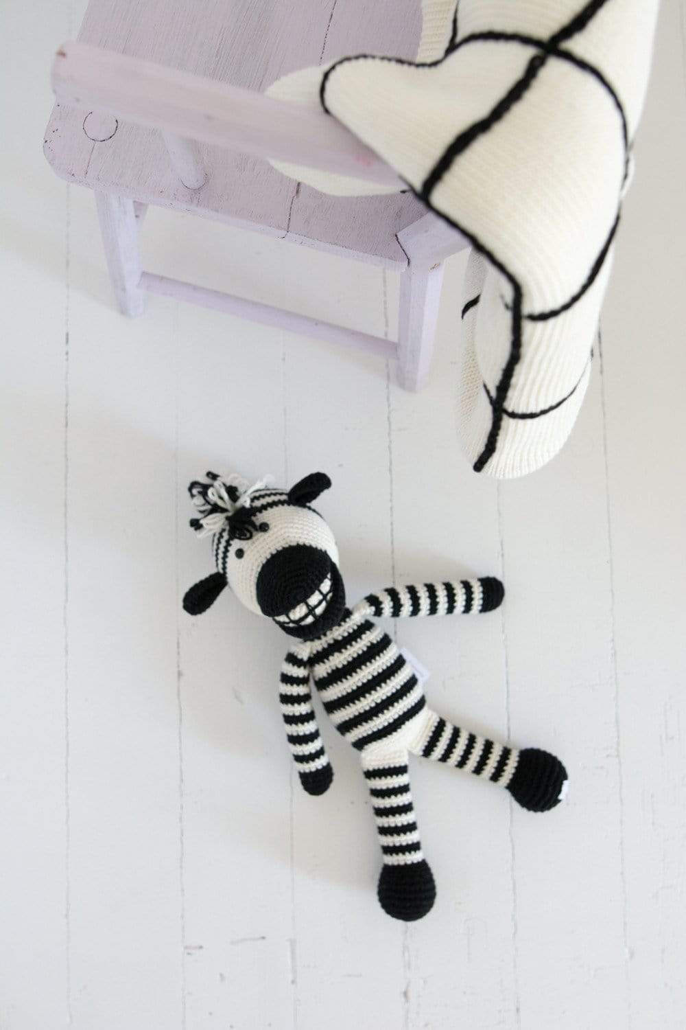 bebemoss.com stuffed animal Lebo the zebra handmade by moms  gifts with purpose