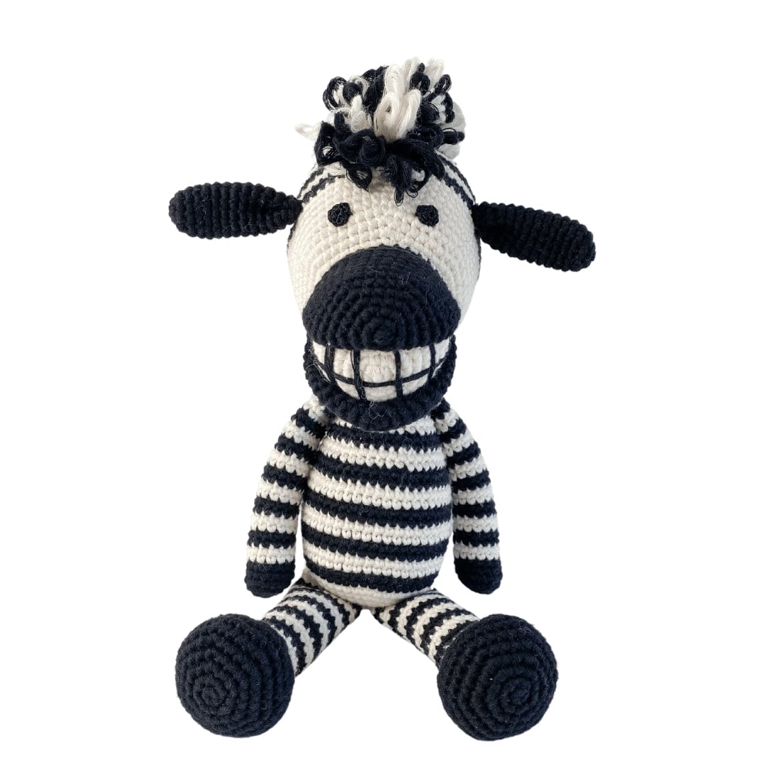 bebemoss.com stuffed animal Lebo the zebra handmade by moms  gifts with purpose