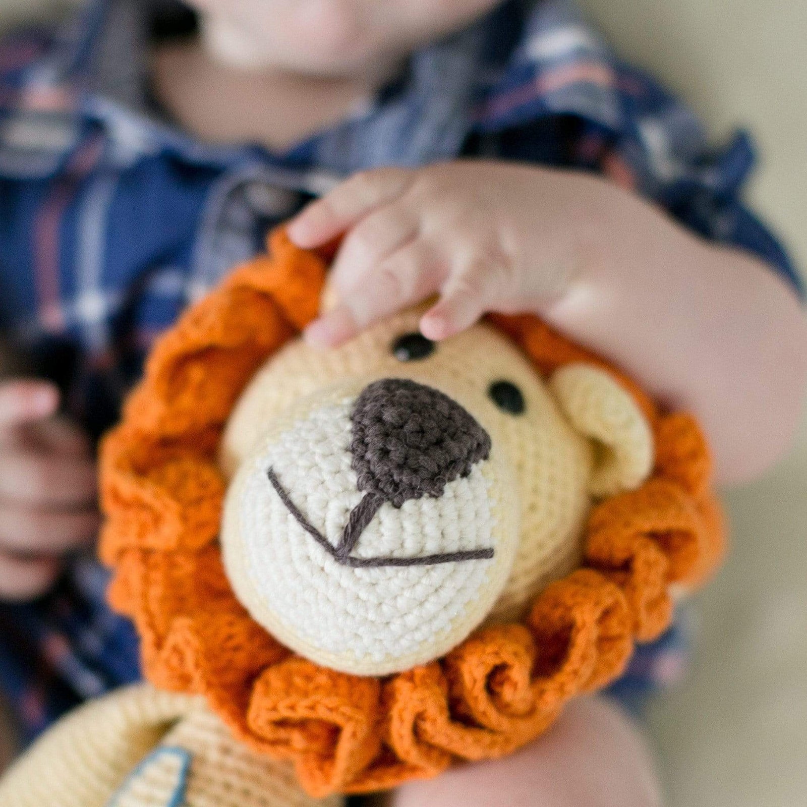 bebemoss.com toy Leo the lion handmade by moms  gifts with purpose
