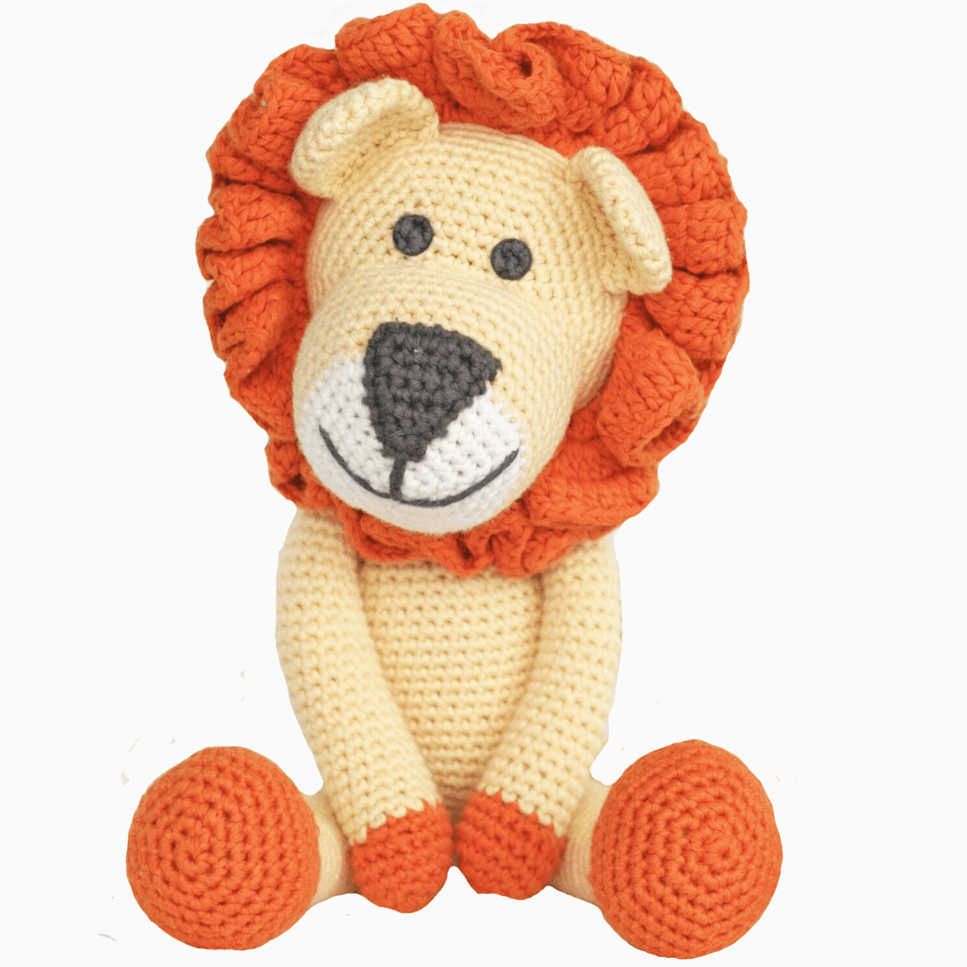 bebemoss.com toy Leo the lion handmade by moms  gifts with purpose