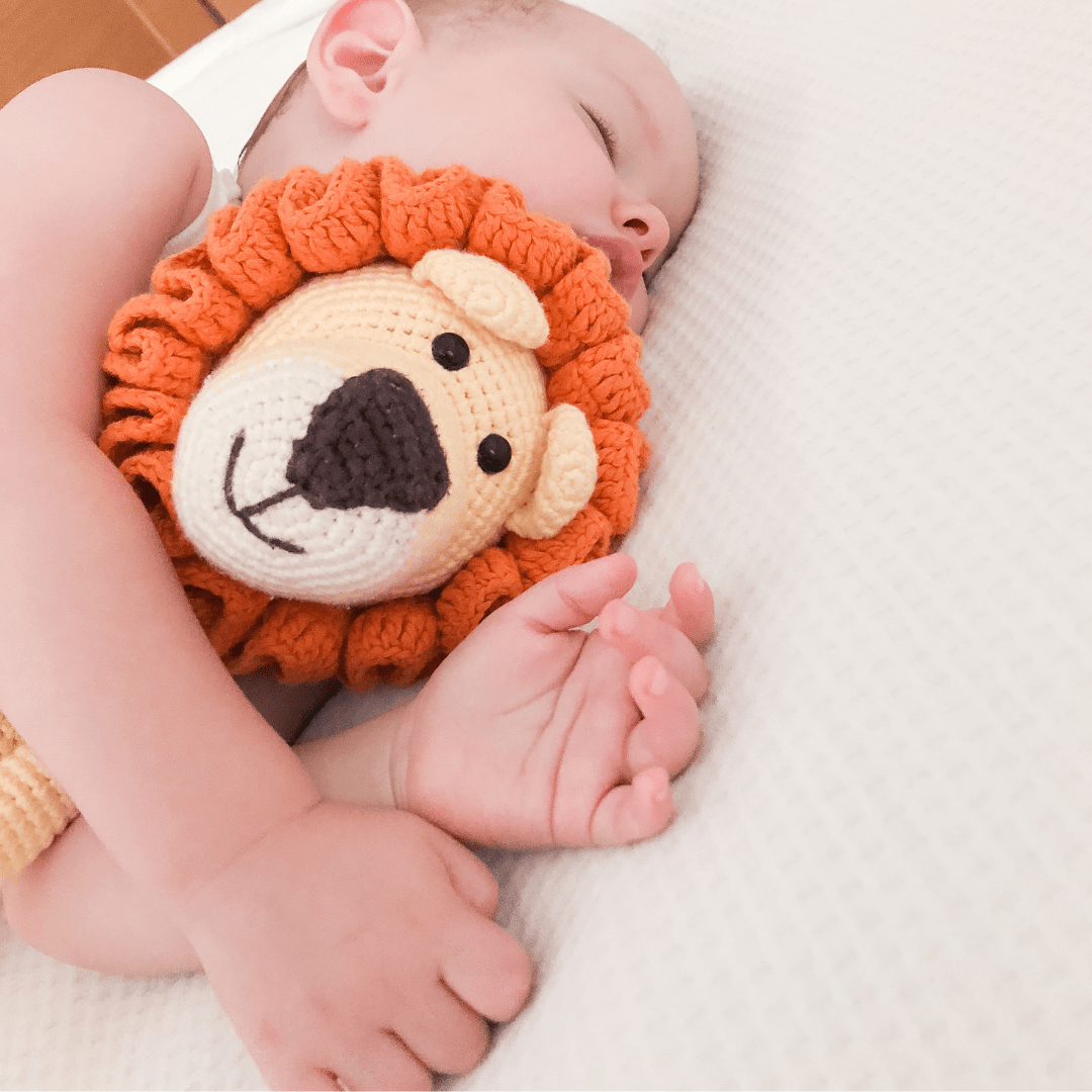 bebemoss.com toy Leo the lion handmade by moms  gifts with purpose