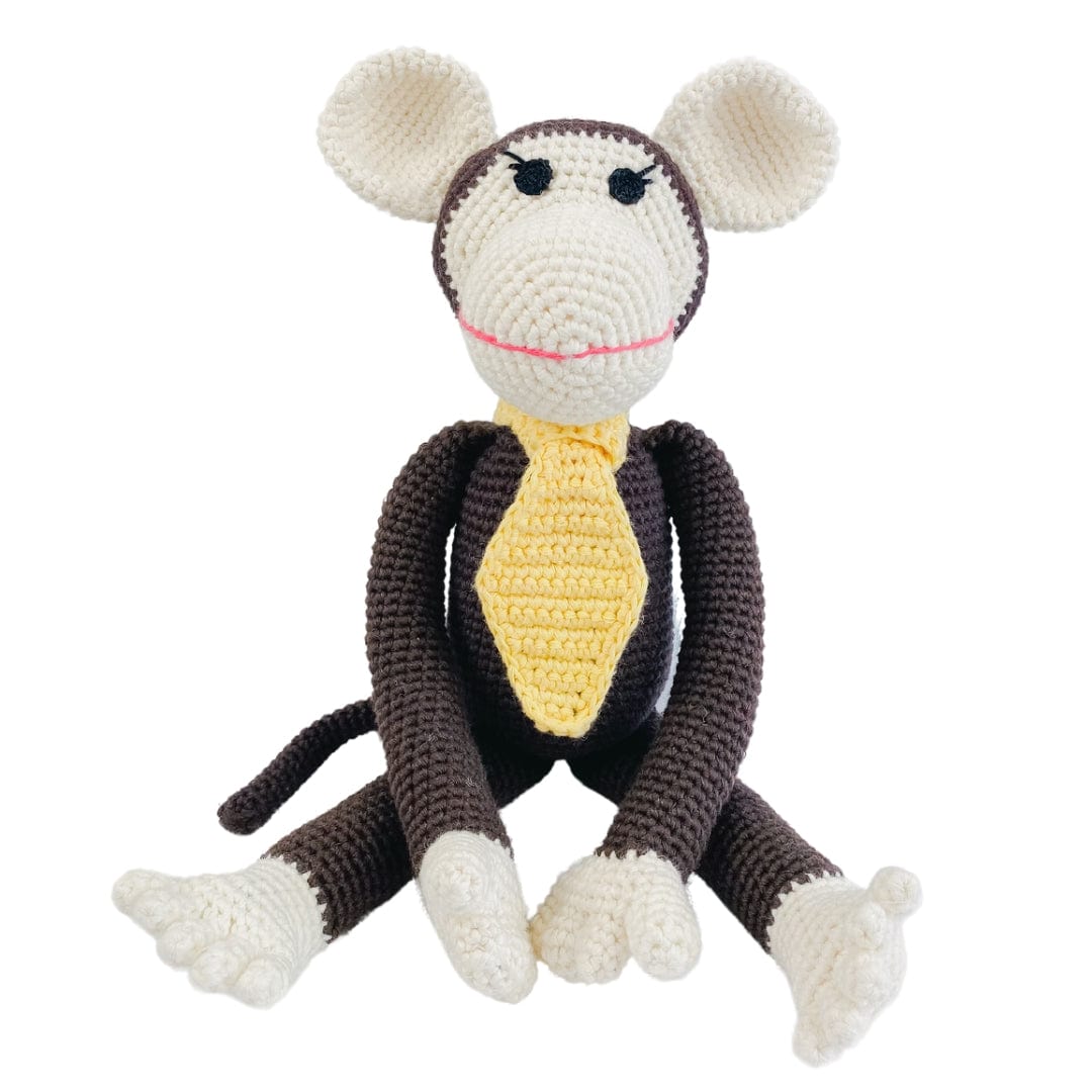 bebemoss.com stuffed animal Momo the monkey - brown handmade by moms  gifts with purpose