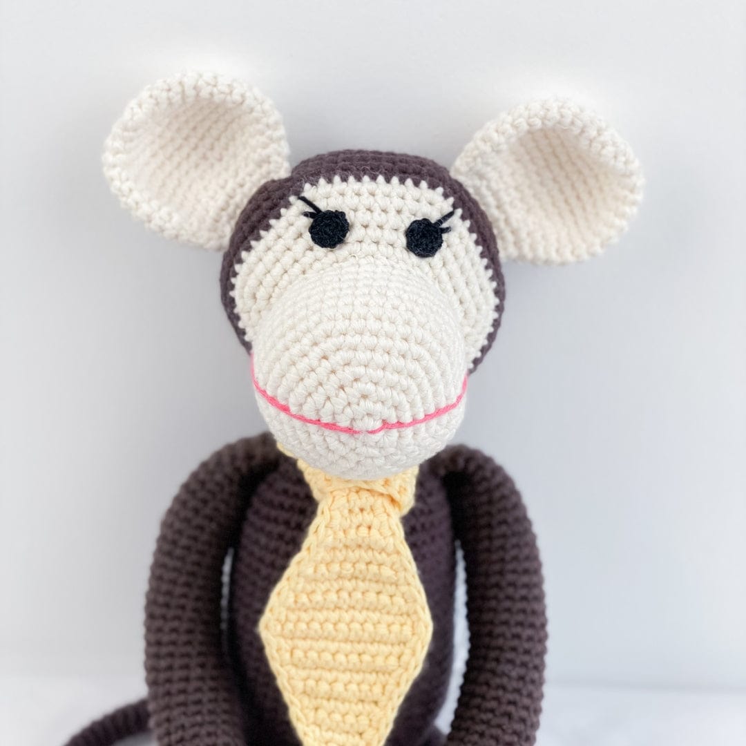 bebemoss.com stuffed animal Momo the monkey - brown handmade by moms  gifts with purpose